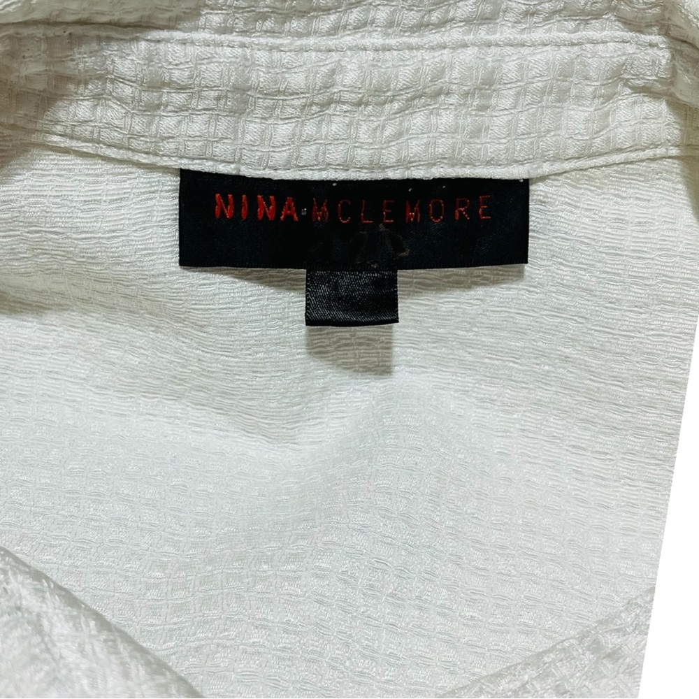 Nina Mclemore White Satin Jacket Size 8 - Picture 5 of 11